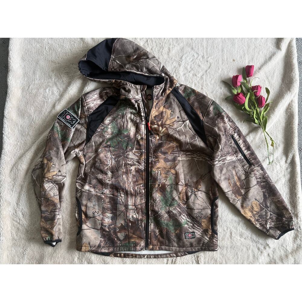 10X Mens Realtree Camo Coat Size Large